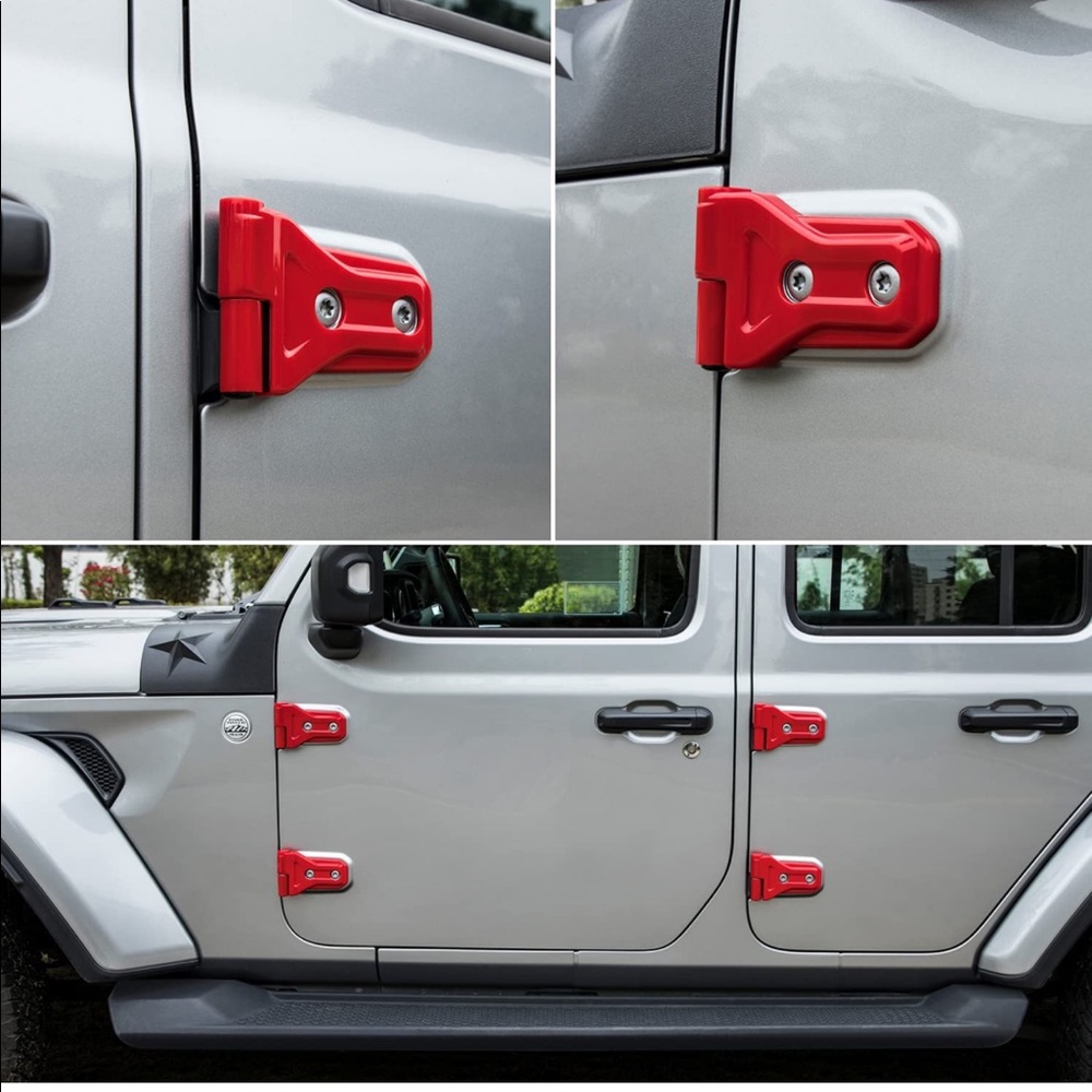 Red Door Hinge Cover Trim Exterior Accessories - Picture 5 of 5